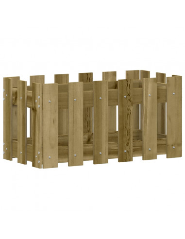 Fioriera Giardino a Recinzione 60x30x30 cm in Pino Impregnato