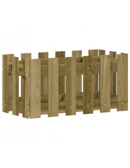 Fioriera Giardino a Recinzione 60x30x30 cm in Pino Impregnato