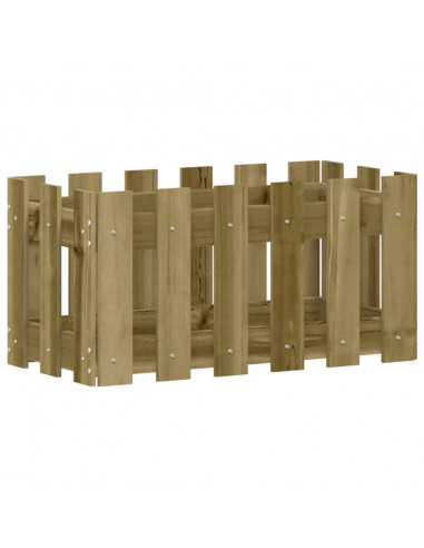 Fioriera Giardino a Recinzione 60x30x30 cm in Pino Impregnato
