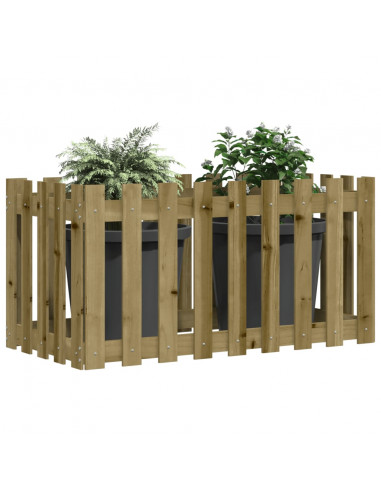 Fioriera da Giardino Recinzione 100x50x70 cm in Pino Impregnato