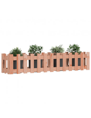 Fioriera Rialzata Giardino Recinzione 150x30x30cm Legno Douglas