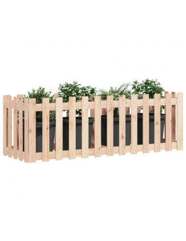 Fioriera da Giardino a Recinzione 150x50x50cm in Massello Pino