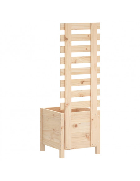 Fioriera Giardino con Rastrelliera 39x39,5x114cm Massello Pino