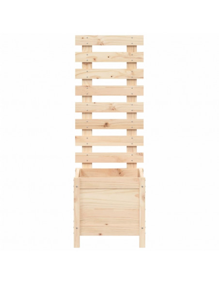 Fioriera Giardino con Rastrelliera 39x39,5x114cm Massello Pino