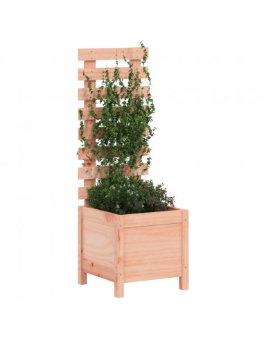 Fioriera Giardino con Rastrelliera 39x39,5x114cm Legno Douglas