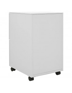 Schedario Mobile Grigio Chiaro 39x45x67 cm in Acciaio