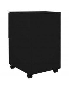 Schedario Mobile Nero 39x45x67 cm in Acciaio