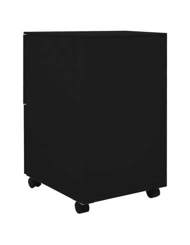 Schedario Mobile Nero 39x45x67 cm in Acciaio