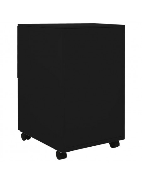 Schedario Mobile Nero 39x45x67 cm in Acciaio