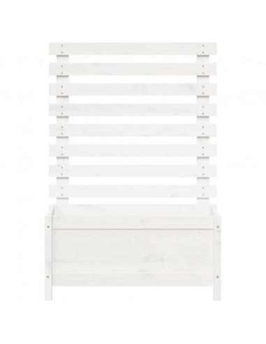 Fioriera Giardino con Rastrelliera Bianca 79x39,5x114cm Pino
