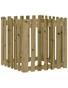 Fioriera Giardino a Recinzione 70x70x70 cm in Pino Impregnato 2