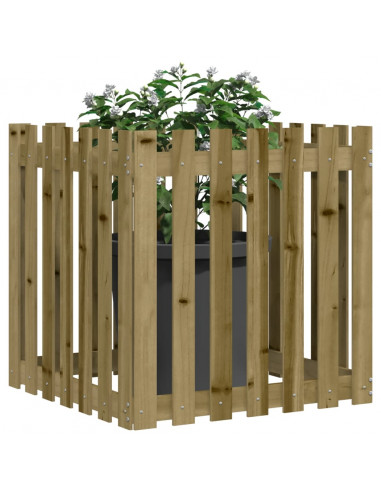 Fioriera Giardino a Recinzione 70x70x70 cm in Pino Impregnato