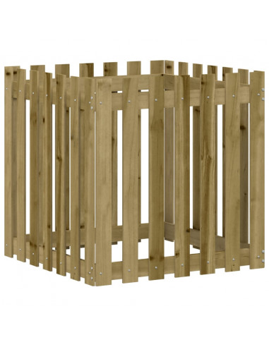 Fioriera Giardino a Recinzione 70x70x70 cm in Pino Impregnato