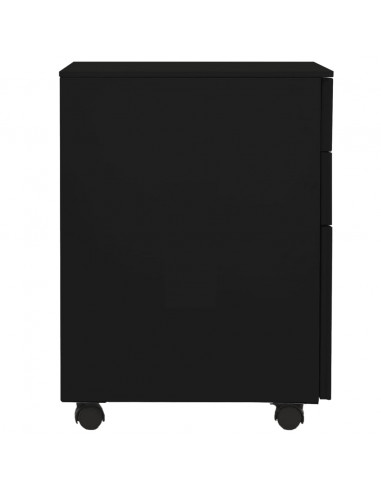 Schedario Mobile Nero 39x45x60 cm in Acciaio
