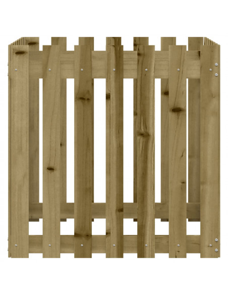 Fioriera Giardino a Recinzione 70x70x70 cm in Pino Impregnato