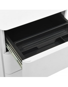 Schedario Mobile Grigio Chiaro 30x45x59 cm in Acciaio