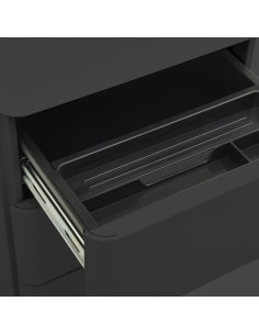 Schedario Mobile Antracite 30x45x59 cm in Acciaio