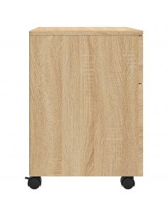 Schedario con Ruote Rovere Sonoma 45x38x54 cm Legno Multistrato