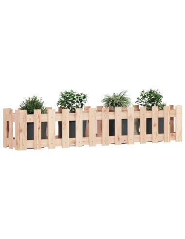 Fioriera Rialzata Giardino a Recinzione 150x30x30 cm Legno Pino