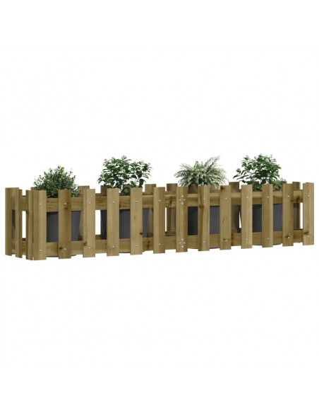 Fioriera da Giardino Recinzione 150x30x30cm Pino Impregnato
