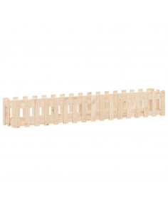 Fioriera Rialzata Giardino a Recinzione 200x30x30cm Legno Pino 2
