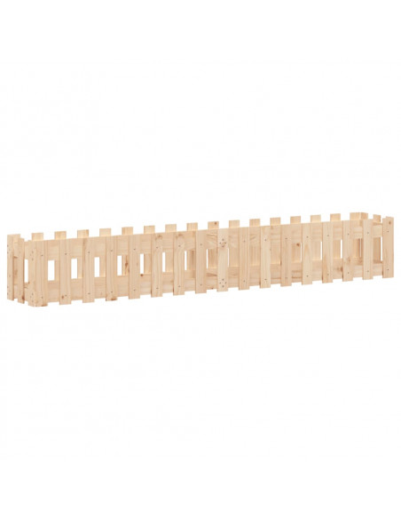 Fioriera Rialzata Giardino a Recinzione 200x30x30cm Legno Pino