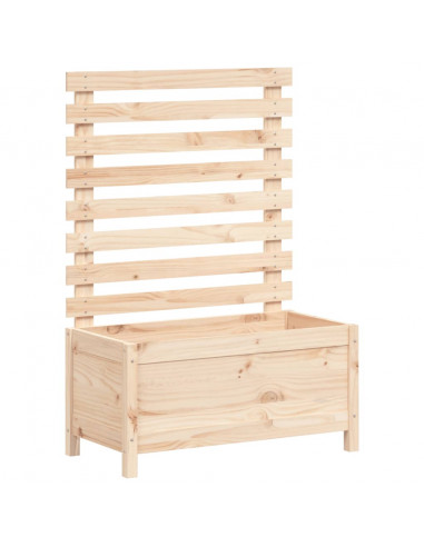 Fioriera Giardino con Rastrelliera 79x39,5x114cm Massello Pino