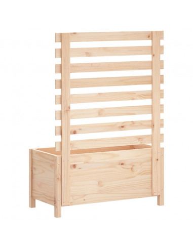 Fioriera Giardino con Rastrelliera 79x39,5x114cm Massello Pino