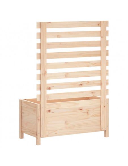 Fioriera Giardino con Rastrelliera 79x39,5x114cm Massello Pino