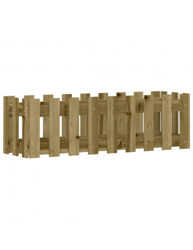Fioriera da Giardino Recinzione 100x30x30 cm in Pino Impregnato