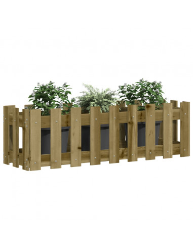 Fioriera da Giardino Recinzione 100x30x30 cm in Pino Impregnato