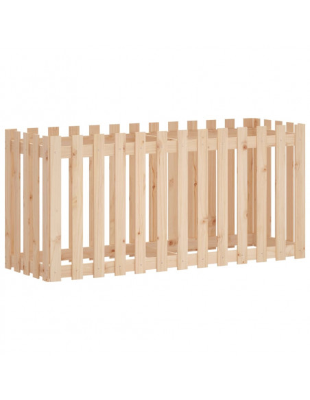 Fioriera Rialzata Giardino a Recinzione 150x50x70cm Legno Pino