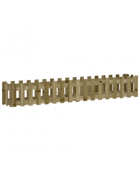 Fioriera da Giardino Recinzione 200x30x30cm in Pino Impregnato