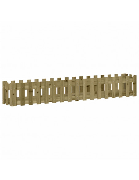 Fioriera da Giardino Recinzione 200x30x30cm in Pino Impregnato