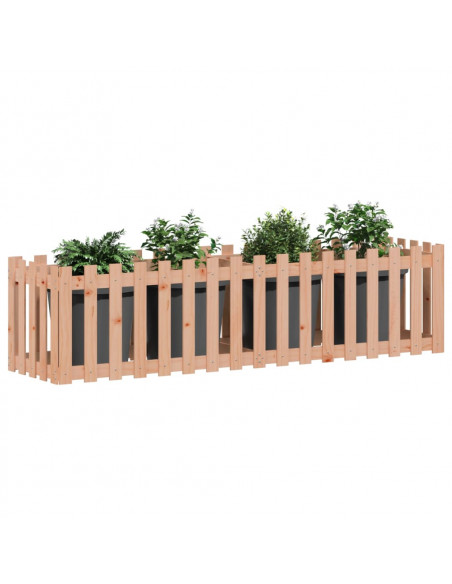 Fioriera da Giardino Recinzione 200x50x50cm Massello Douglas