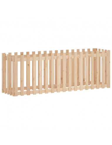 Fioriera da Giardino a Recinzione 200x50x70cm in Massello Pino