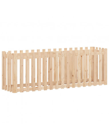 Fioriera da Giardino a Recinzione 200x50x70cm in Massello Pino