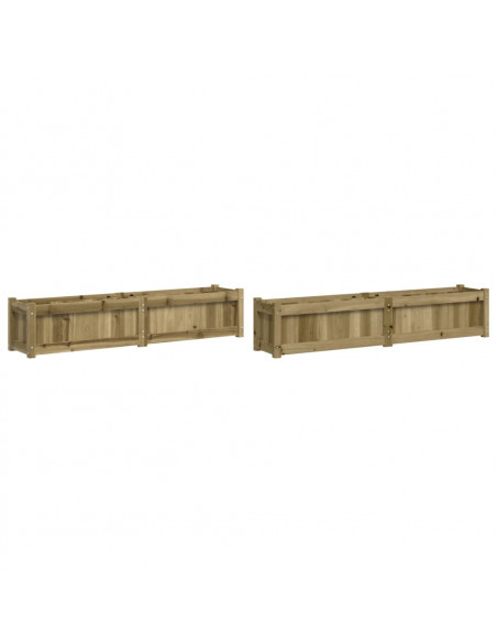 Fioriere da Giardino 2 pz in Legno di Pino Impregnato