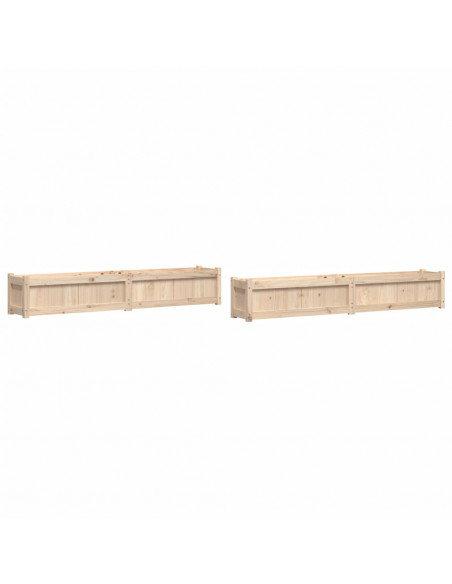 Fioriere da Giardino 2 pz in Legno Massello di Pino