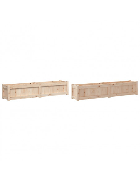 Fioriere da Giardino 2 pz in Legno Massello di Pino