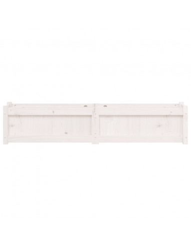 Fioriere da Giardino 2 pz Bianche in Legno Massello di Pino