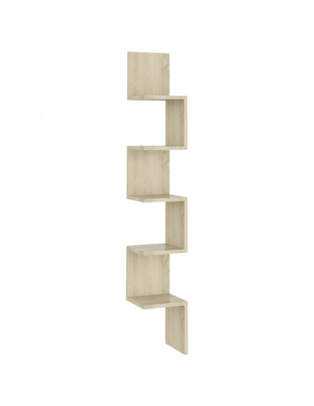 Scaffale Angolare Muro Sonoma 20x20x127,5cm Legno Multistrato