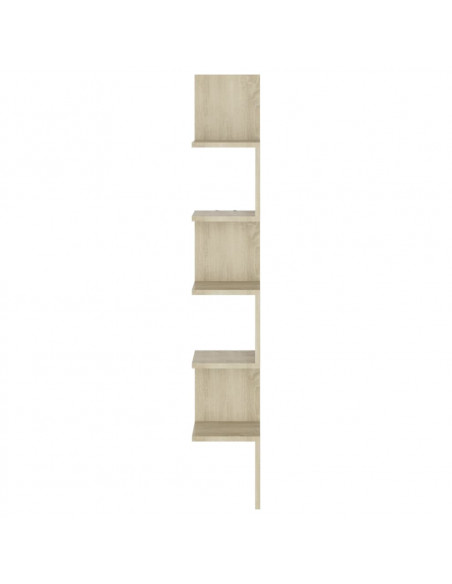 Scaffale Angolare Muro Sonoma 20x20x127,5cm Legno Multistrato