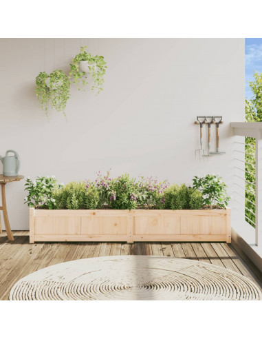 Fioriera da Giardino 180x31x31 cm in Legno Massello di Pino