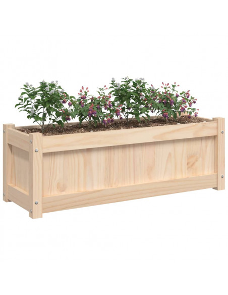 Fioriera da Giardino 90x31x31 cm in Legno Massello di Pino