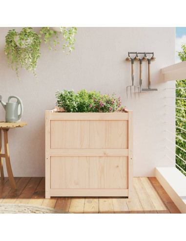 Fioriera da Giardino 70x70x70 cm in Legno Massello di Pino