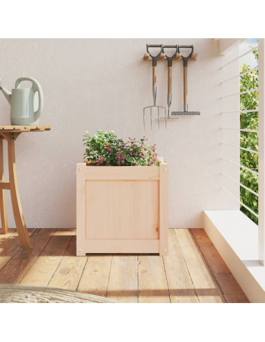 Fioriera da Giardino 40x40x40 cm in Legno Massello di Pino