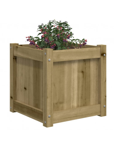 Fioriera da Giardino 40x40x40 cm in Legno di Pino Impregnato