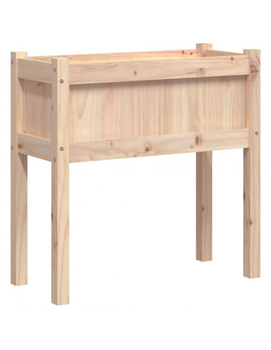 Fioriere da Giardino 2 pz con Gambe in Legno Massello di Pino