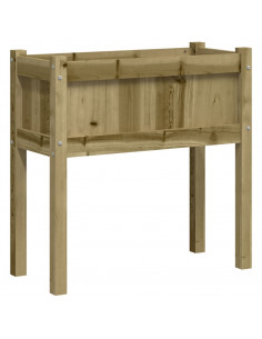 Fioriera Giardino con Gambe 70x31x70 cm Legno Pino Impregnato 2